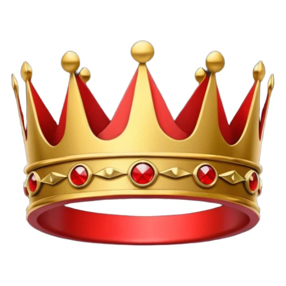 sleek minimalist crown icon, black and red, sharp edges, serpent coiled around crown, clean lines, high contrast, flat design, emoji style sticker