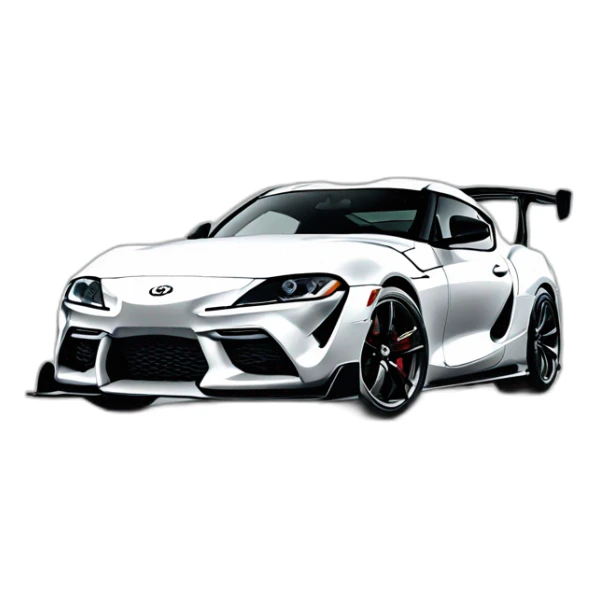 Toyota supra white toyota gazoo racing sticker