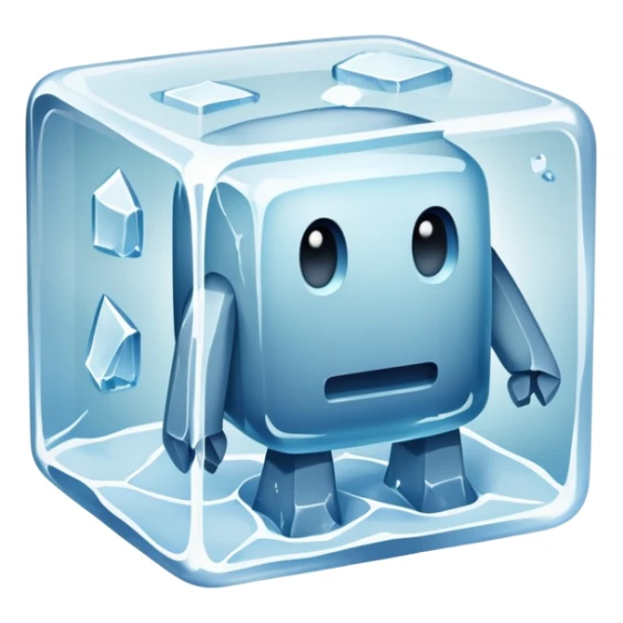 Golem in a block of ice sticker