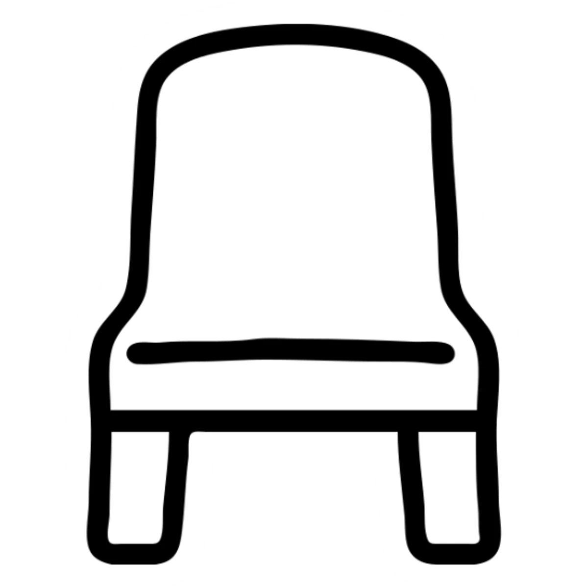 A standard chair, furniture piece for sitting sticker