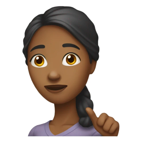 a black woman calling someone to come closer sticker