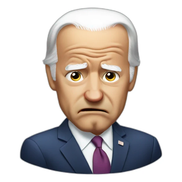 Joe biden very angry and sad sticker