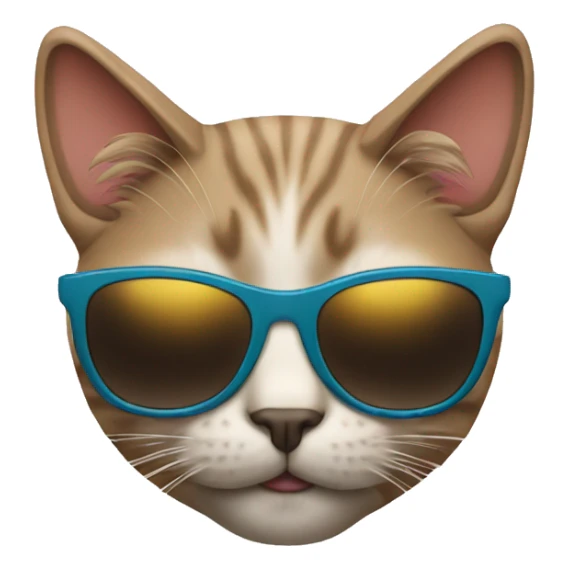 Cat with sunglasses sticker