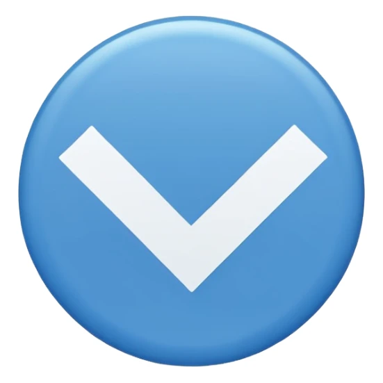 Make me an emoji that theirs a blue circle and inside of the circle is blue bot they should be a white tick inside the circle  sticker