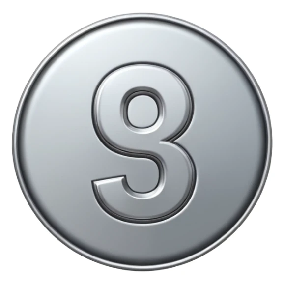 shiny badge emoji with number 5.7 only feature digits and decimal point no other symbols sticker