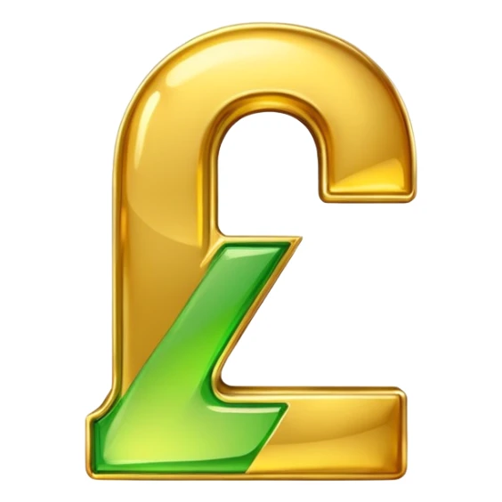 number 7 in golden and green shadows sticker