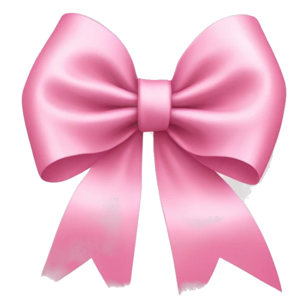 light pink ribbon bow sticker