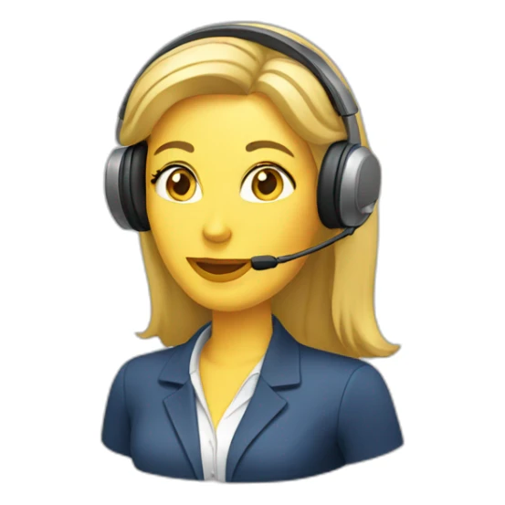 french-saleswomen-with-headset sticker