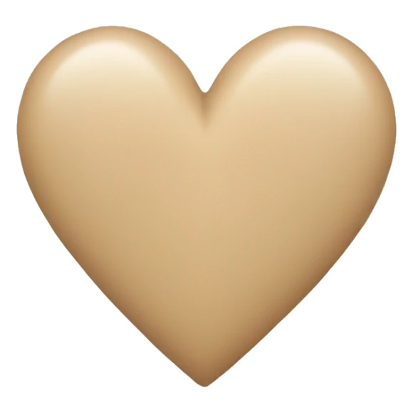 Beige heart  sticker