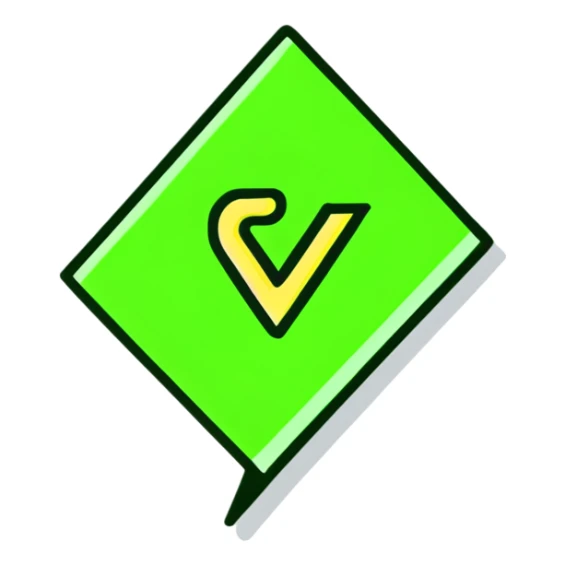 green check mark with sparkles sticker