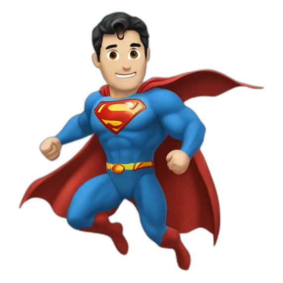 Superman qui sauve un énormément dragon sticker