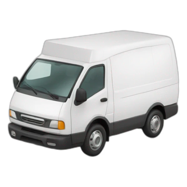 furgoneta color blanco con logotipo d3  GLS sticker