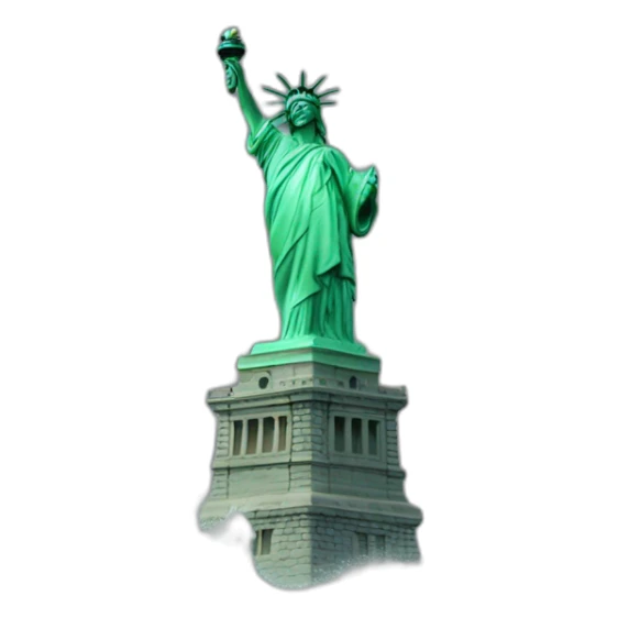 big wave surfing statue of liberty sticker