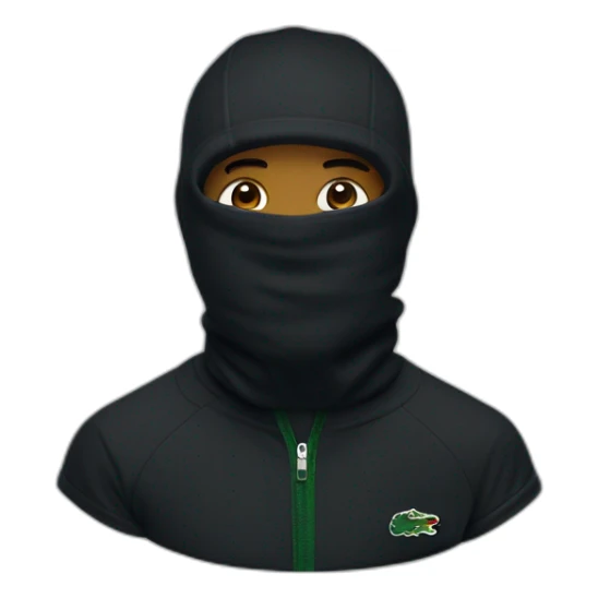 Black boy lacoste balaclava with lacoste sticker