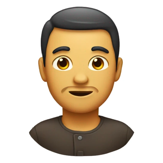 an emoji that sticks to it's forehead sticker