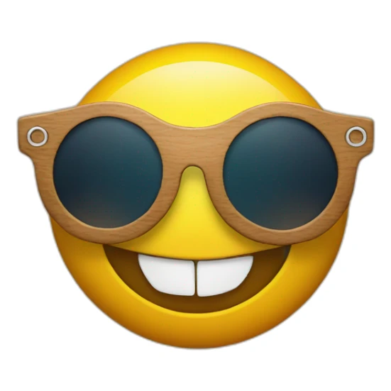 Veneer from troll 3, smile face with star sun glasses sticker