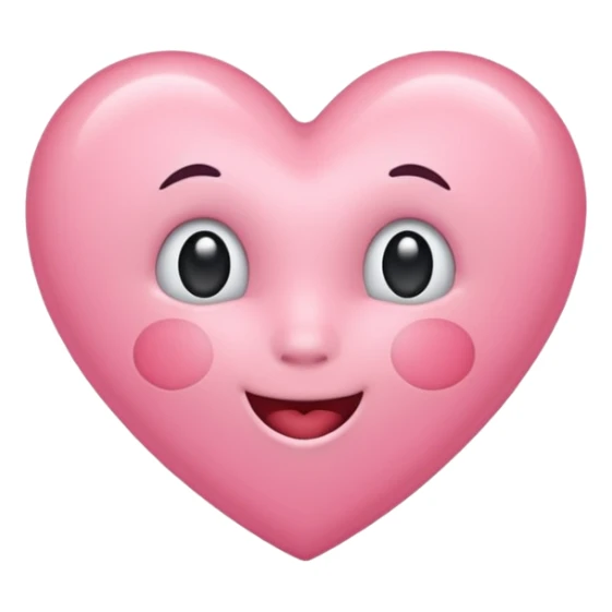 Licht roze hart zonder gezicht sticker