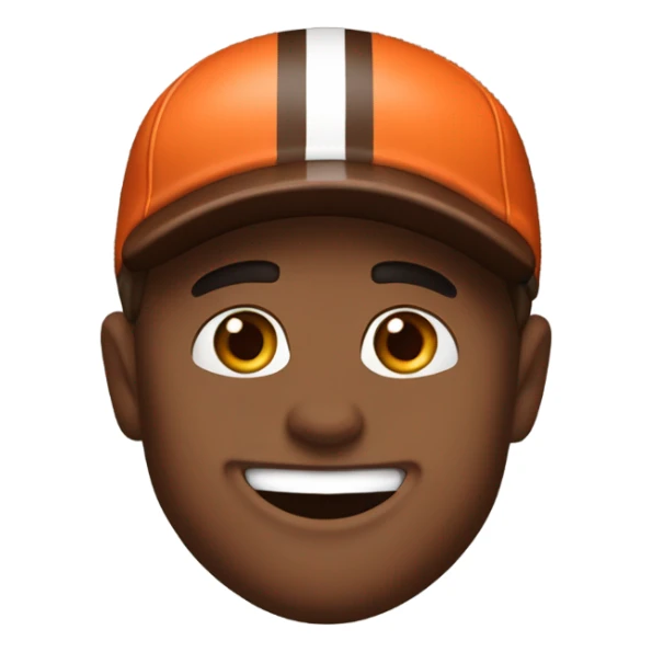 White guy Cleveland browns fan  sticker