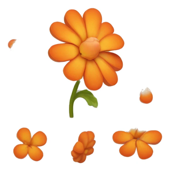 delicate petals resembling dry husks surrounding a brightly colored fruit-like center. Use shades of orange or reddish-orange for the petals and center to capture its vibrant look. Aim for instant recognition. sticker