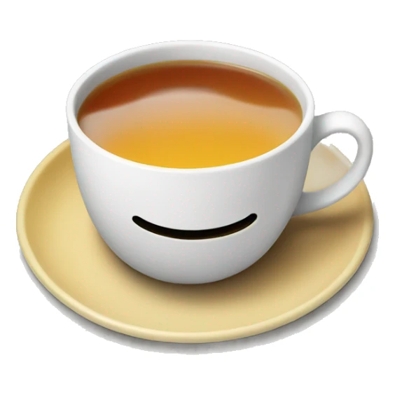 A smiling cup of tea sticker