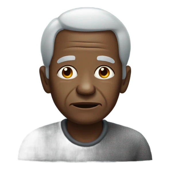 Old black man shaking his head in disappointment. sticker