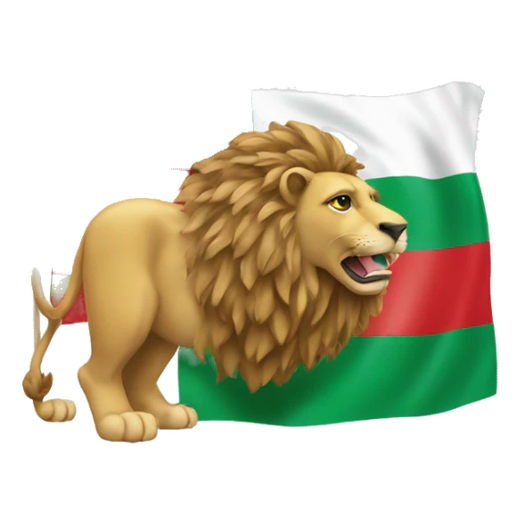 a bulgarian flag with a lion next to it sticker