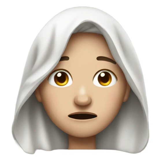 crying homeless white woman sticker