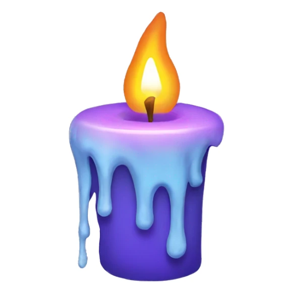 melting candle sticker