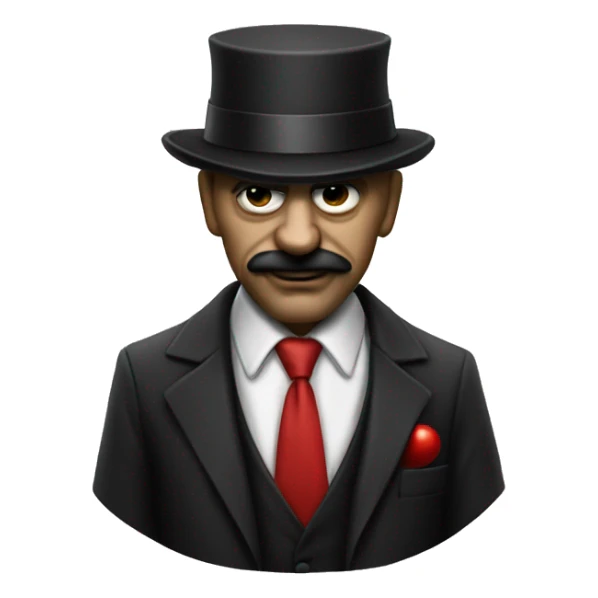 mafia boss with clown nose  sticker