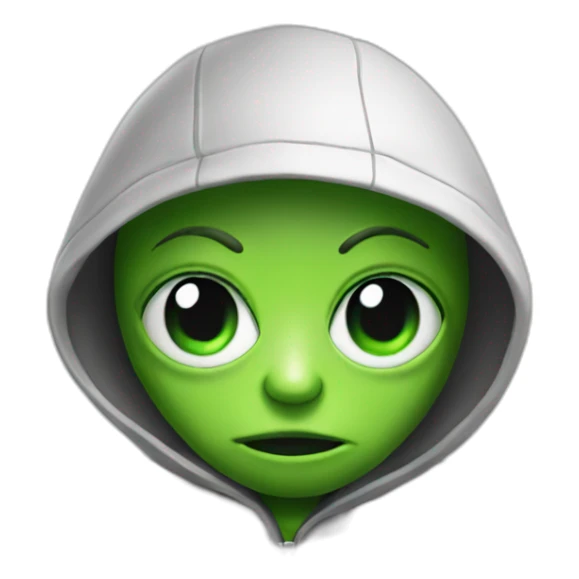 alien with sweat-shirt  sticker