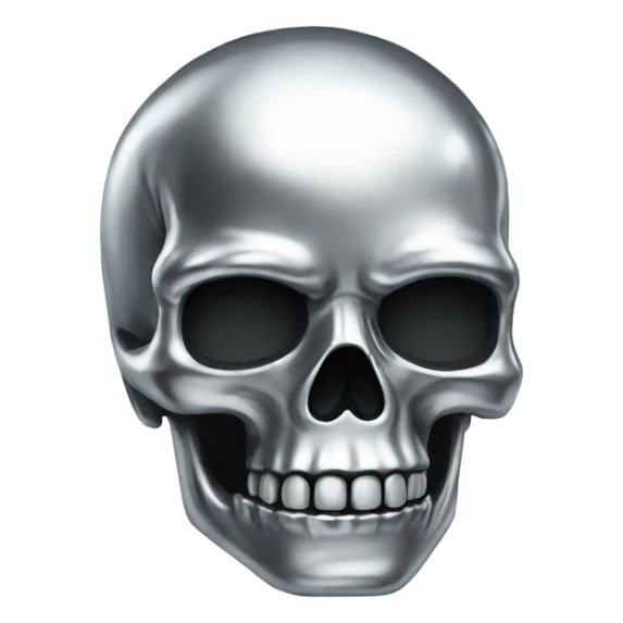 Skull made out of chrome sticker