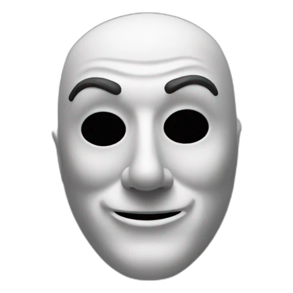 a mask of charles chaplin sticker