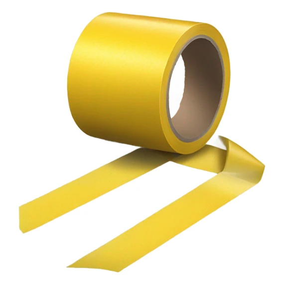 Yellow tape sticker