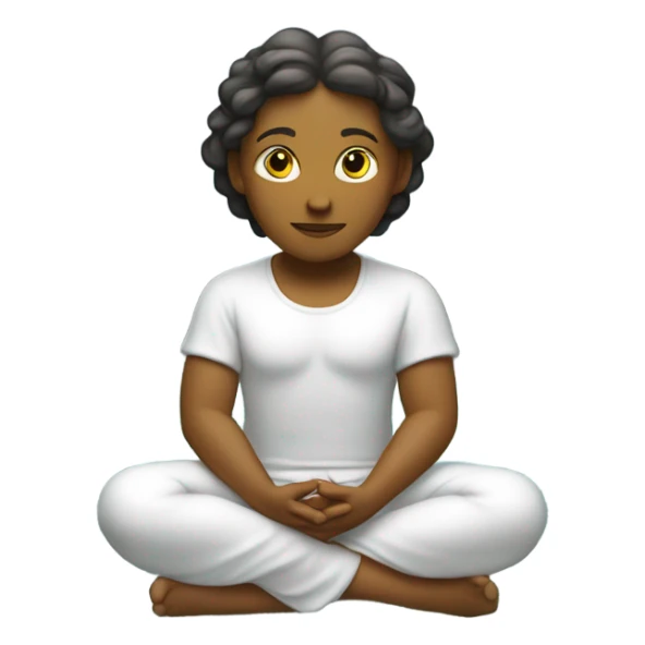 Angel meditating in front of a waterfall sticker