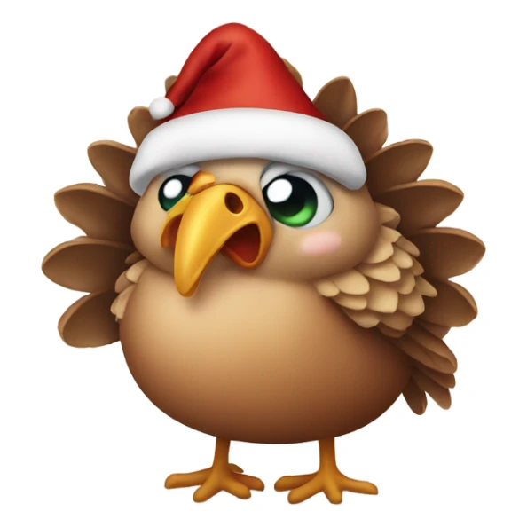 Christmas turkey crying its eyes out sticker