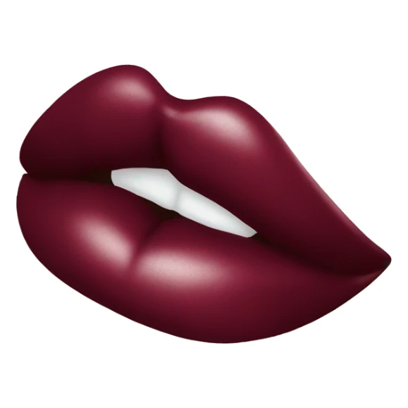 A burgundy-colored lipstick kiss mark. sticker