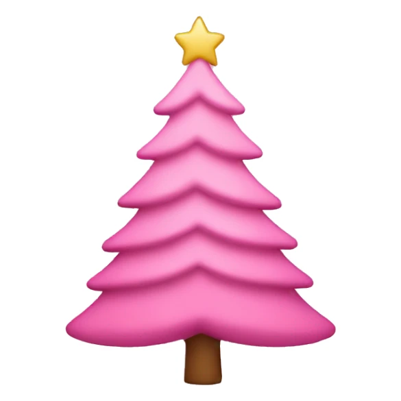 Pink Christmas tree sticker