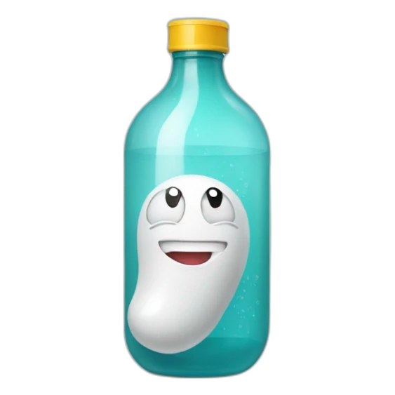 Sperm donation bottle that looks really happy sticker