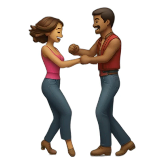 Hombre y mujer bailando sticker