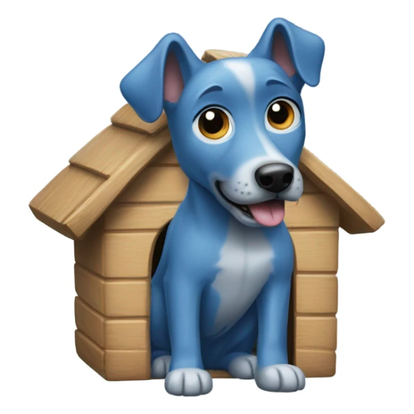Blue dog kennel  sticker