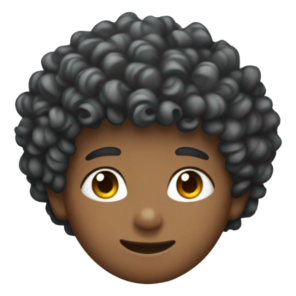 curly hair boy with bow on his head sticker