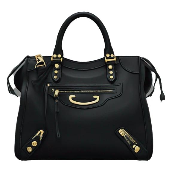 Balenciaga black city  bag sticker