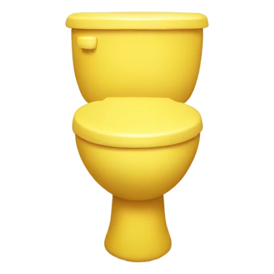 A toilet full of a yellow water  sticker