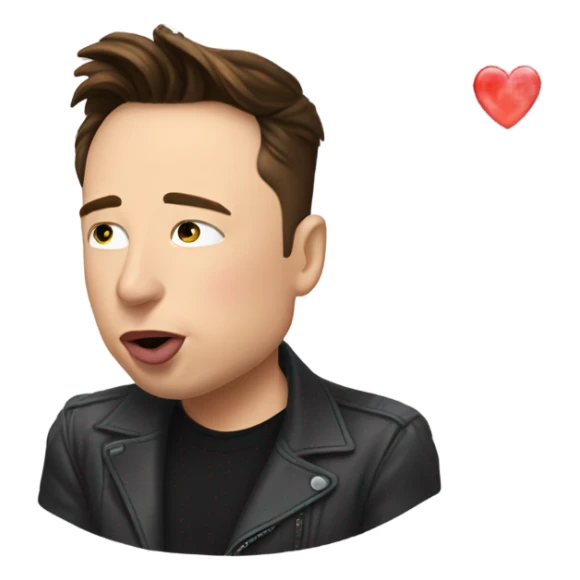 Elon musk kissing idksterling sticker