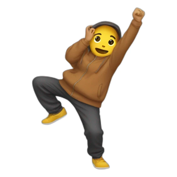 Une personne qui fait un dab sticker