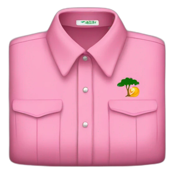 Pink shirt with Algerian logo sticker