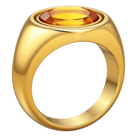 Aesthetic Engagement gold ring emoji flipped with right  sticker