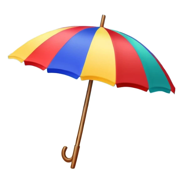 summer beach colorful umbrella, just umbrella sticker