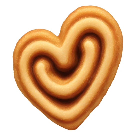 a churro in shape of a heart  sticker