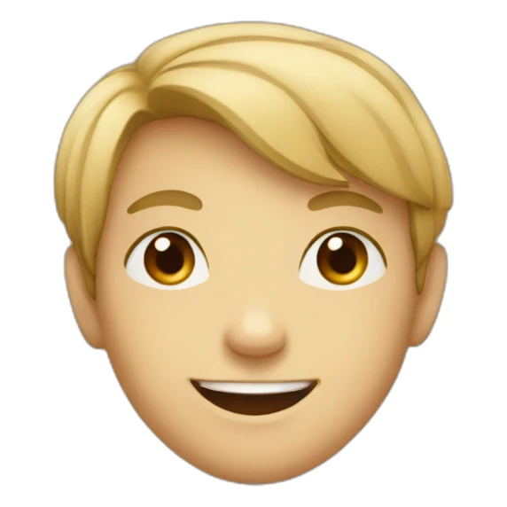 Smiling boy infornt of girl sticker